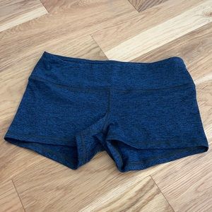 Heathered blue black shorts